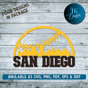 San Diego City Skyline for cutting - SVG, AI, PNG, Cricut and Silhouette Studio