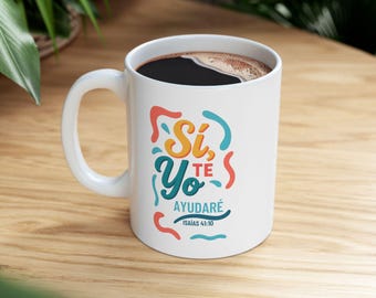 Taza Cristiana Isaías 41:10 | Mok Cristiano en Español | Regalo Cristiano | Taza de Café Inspiracional 11oz 15oz