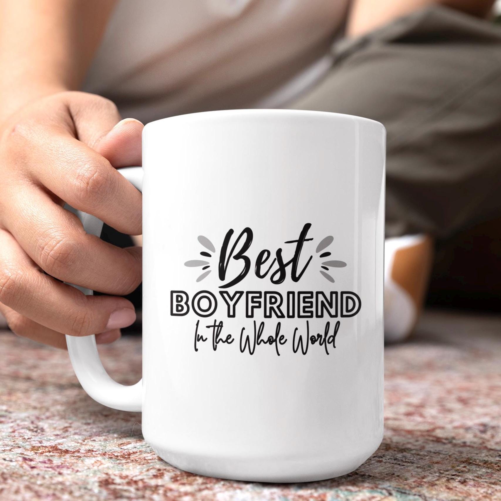 Best Boyfriend Mug | Romantic Coffee Cup | Cute Gift for Boyfriend | Anniversary Gift Idea | Boyfriend Birthday | Ceramic Mug