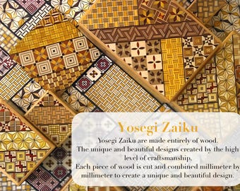 Yosegi Secret Puzzle Box 4-sun – 7-step Himitsu-bako | Handmade