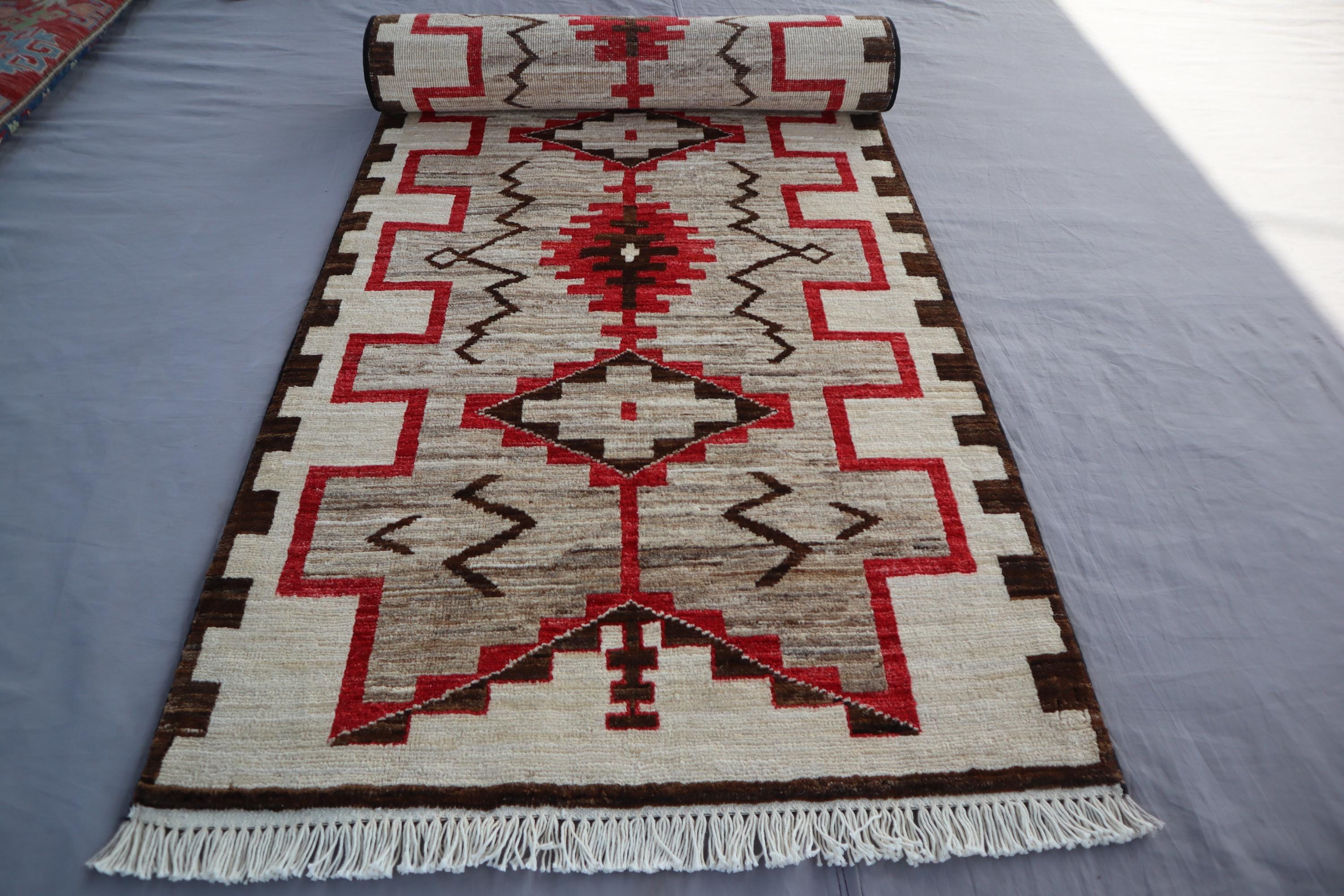 ヴィンテージラグ ビンテージラグ ラグ アフガニスタン産　ベージュ アフガニスタン産 1980年代 ヴィンテージラグ バルーチ族