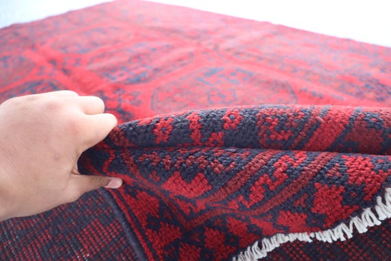 ヴィンテージラグ　トライバル　ラグ　アフガンラグ　トルクメン　ウール 5x8 トルクメン トライバルラグ - ヴィンテージ アフガニスタン