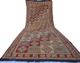 3x9 ft Flat weave Kilim Runner Rug, Vintage Afghan Handmade Wool Rug, Antique Sumak Kilim Rug, Entryway Rug, Hallway runner, Stairs Thread