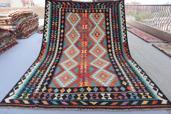 [SALE]パキスタン 手織り絨毯 ヴィンテージラグ 143cm×93cm パキスタンヴィンテージラグ手織り絨毯