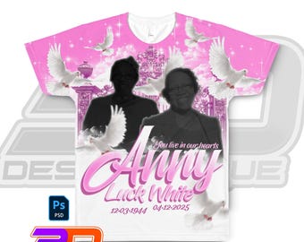 RIP Funeral T-Shirt Template | Editable Memorial Shirt | Photoshop PSD