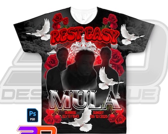 Funeral Memorial T-Shirt Template | PSD Photoshop | Editable RIP Shirt