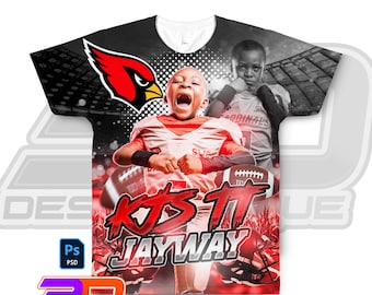 Football T-Shirt Design Template: Editable Photoshop File (PSD)
