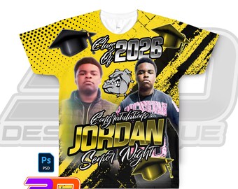Graduation T-Shirt Template PSD | Senior Shirt Design (Printable)