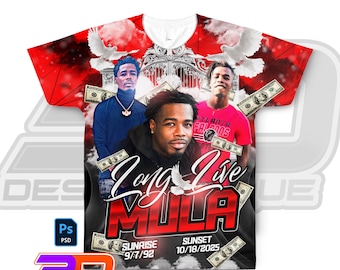 Funeral Shirt Design Template | Photoshop PSD | Memorial & RIP T-Shirt