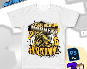 Modello PSD per maglietta da rientro a casa, design personalizzato per maglietta da riunione scolastica, mockup di abbigliamento per eventi, file a livelli