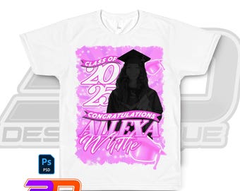 Graduation T-Shirt Template PSD | Senior Shirt Design (Printable, Editable)