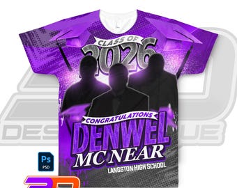 Graduation T-Shirt Template PSD | Senior Shirt Design (Digital Download)