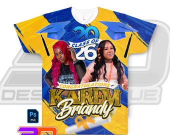 Graduation T-Shirt Template | Editable Senior Shirt Design (PSD)