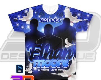 Funeral Shirt Design Template | Photoshop PSD | Memorial & RIP T-Shirt