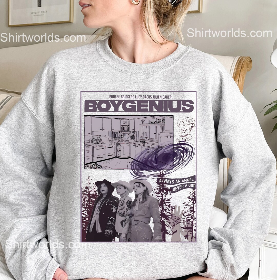 Vintage Boygenius 2side Merch, Boygenius Band Tour Sweatshirt, Indie