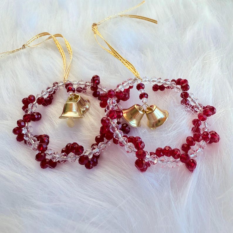 Handmade Crystal Christmas Ornament, Personalized Xmas Tree Decoration