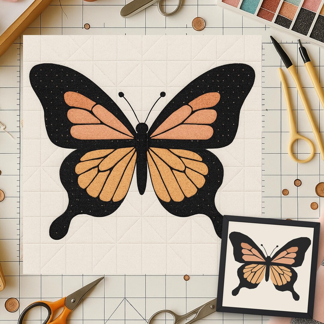 Butterfly Quılt Pattern Pattern,butterfly Paper Piecing Pattern Design ...
