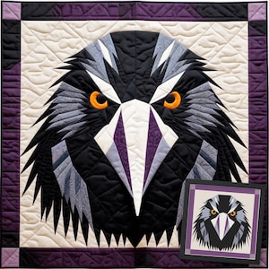 Crow Quılt pattern Quılt pattern,Crow Patchwork sewıng pattern for Crow,Animal patchwork project ,FPP Pattern