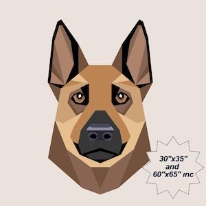 German Shepherd Foundation Paper Piecing Pattern,Quilt pattern,dog design,Patchwork sewing pattern for dog,Animal patchwork,FPP Pattern