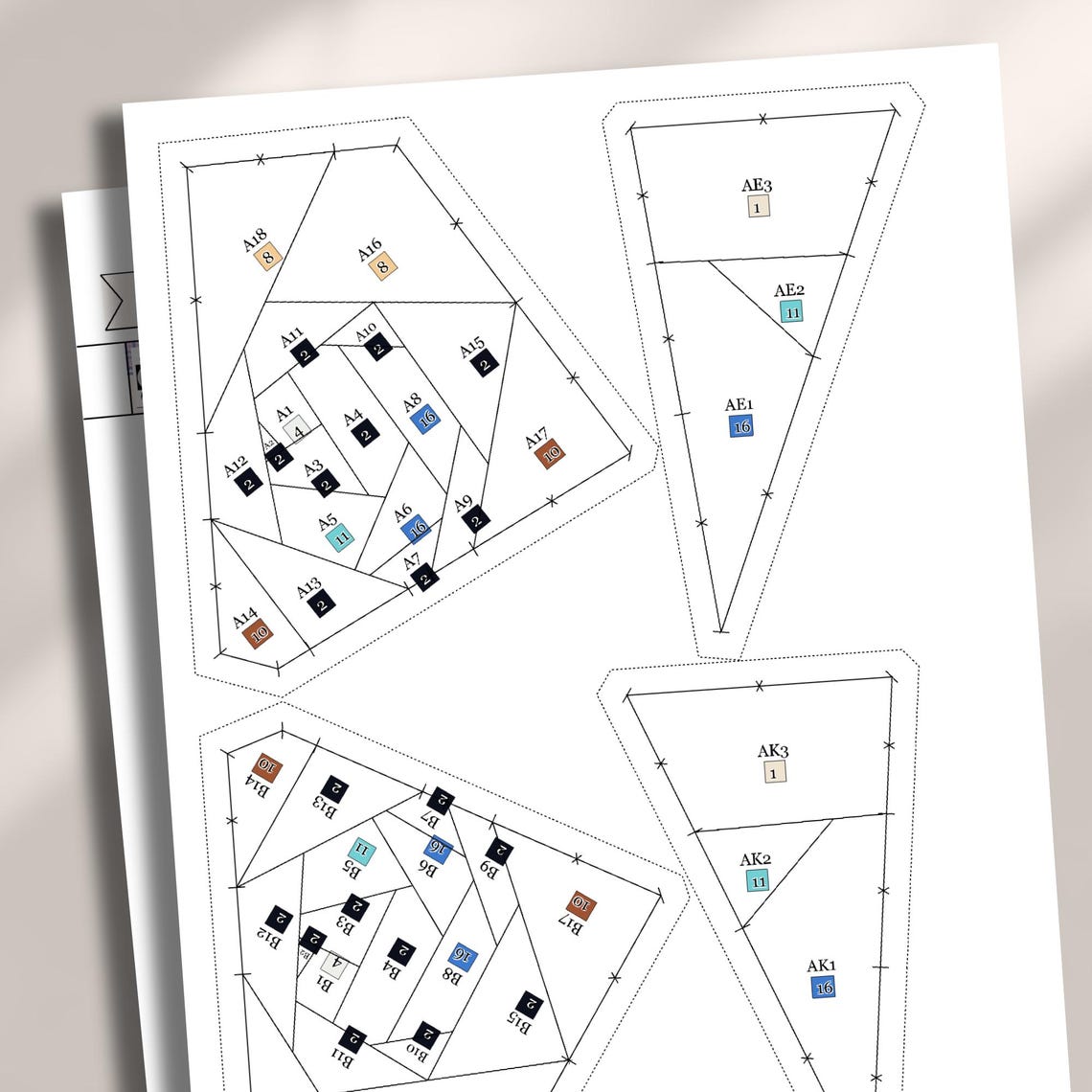 Dog FPP Quilt Pattern: Modern FPP • Animal Patchwork Quilt Block • FPP ...