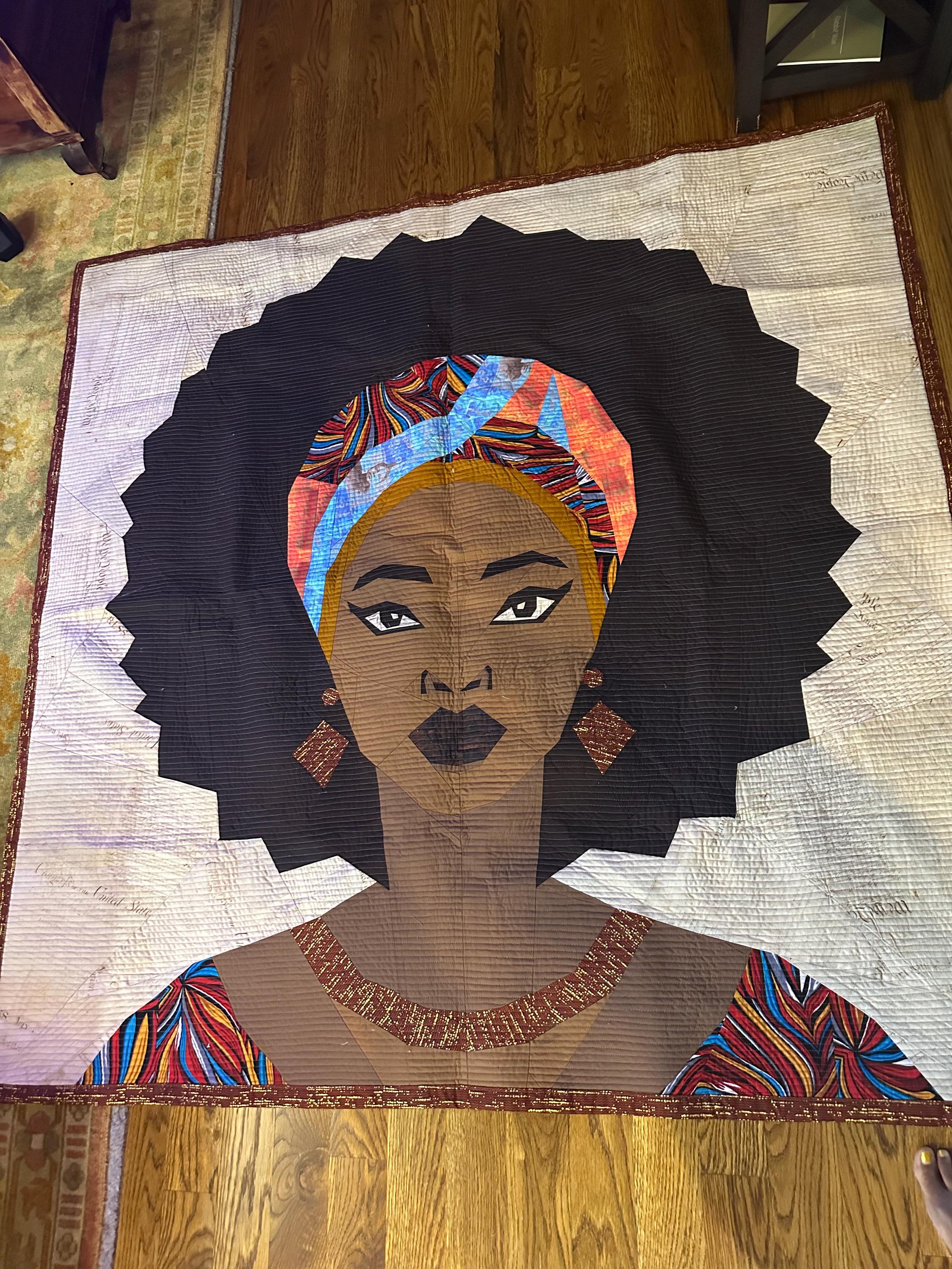 Fpp Patchwork African Woman FPP Pattern: Modern FPP • Characterl Patchwork Quilt ...