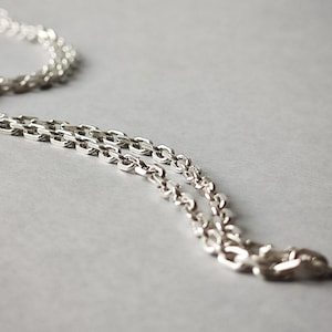 Silver anchor chain 2,7 mm Silver chain Men or Women Silver chain Silver Anchor Chain Necklace Anchor Chain Sterling Silver  Handmade Chain