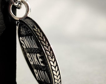 Triathlon Sport Pendant Sterling Silver: Swim Bike Run Jewelry