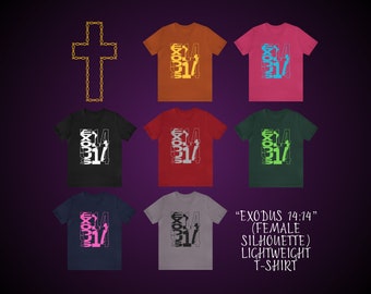 Exodus 14:14 (Female Silhouette) Lightweight T-Shirt