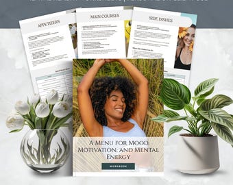A Menu for Mood, Motivation, and Mental Energy Canva Workbook, Dopamine Menu, Focus and Self-Regulation Tool