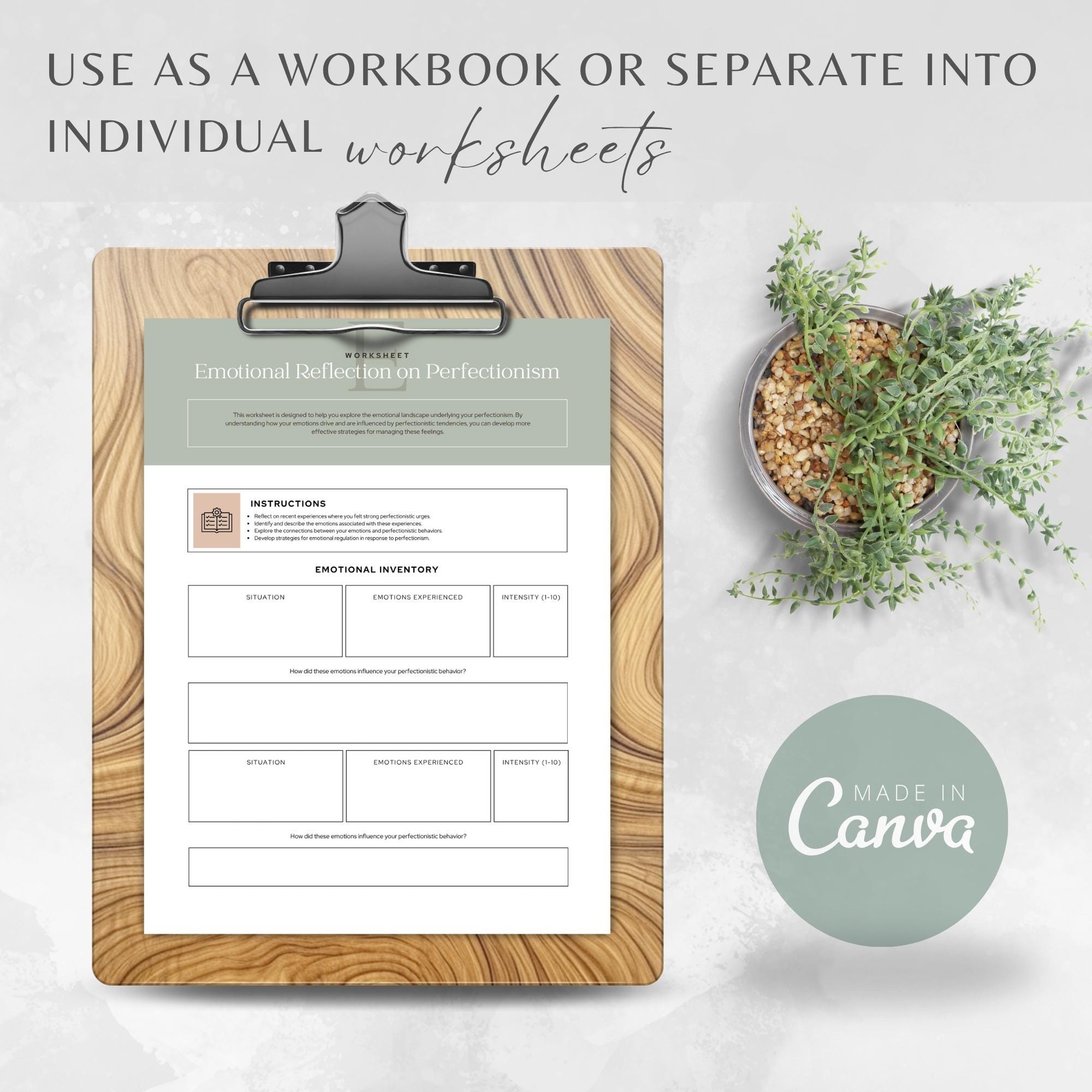 CBT Worksheet: Challenging Perfectionism