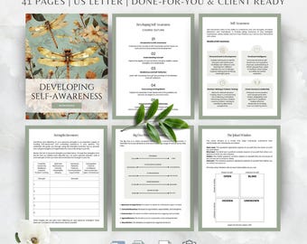 Self Awareness Editable Canva Guided Self Reflection Workbook for Coaching or Personal Development (Digital Download)