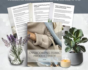 Career Coaching for Toxic Productivity Canva Guide, Intentional Productivity, Boundaries and Self Care Workbook