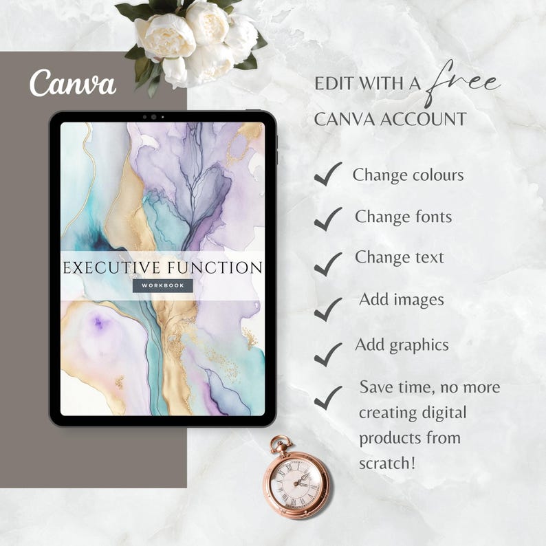 Executive Function Workbook & Planner Resources, eBook Template Canva, Coaching Business Worksheets, ADHD Therapy and Tools, Coping Skills Bild 3