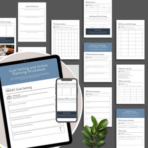 Screen Time Addiction Canva Worksheets, Digital Detox, Phone Addiction and Mindful Technology Tools (Digital Download) image 5