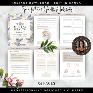 Teen Mental Health, Therapy Workbook, Confidence Building, Self Esteem Worksheets, DBT CBT, Done For You Digital Product, Coaching Business