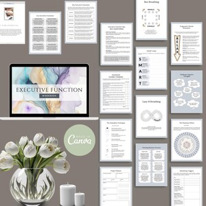 Executive Function Workbook & Planner Resources, eBook Template Canva, Coaching Business Worksheets, ADHD Therapy and Tools, Coping Skills Bild 7