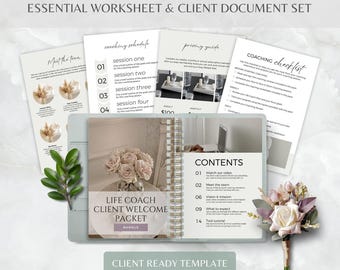 Life Coach Client Welcome Packet, Onboarding Forms, Contract (Digital Download)