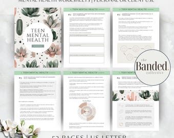 Teen Mental Health, Therapy Workbook, Confidence Building, Self Esteem Worksheets, DBT CBT, Done For You Digital Product, Coaching Business