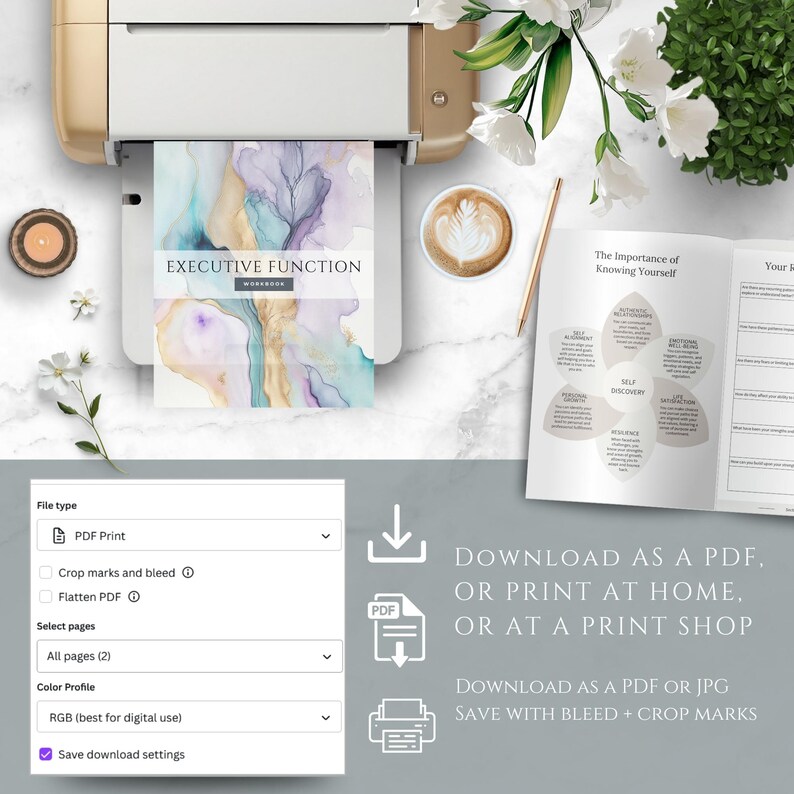 Executive Function Workbook & Planner Resources, eBook Template Canva, Coaching Business Worksheets, ADHD Therapy and Tools, Coping Skills Bild 14