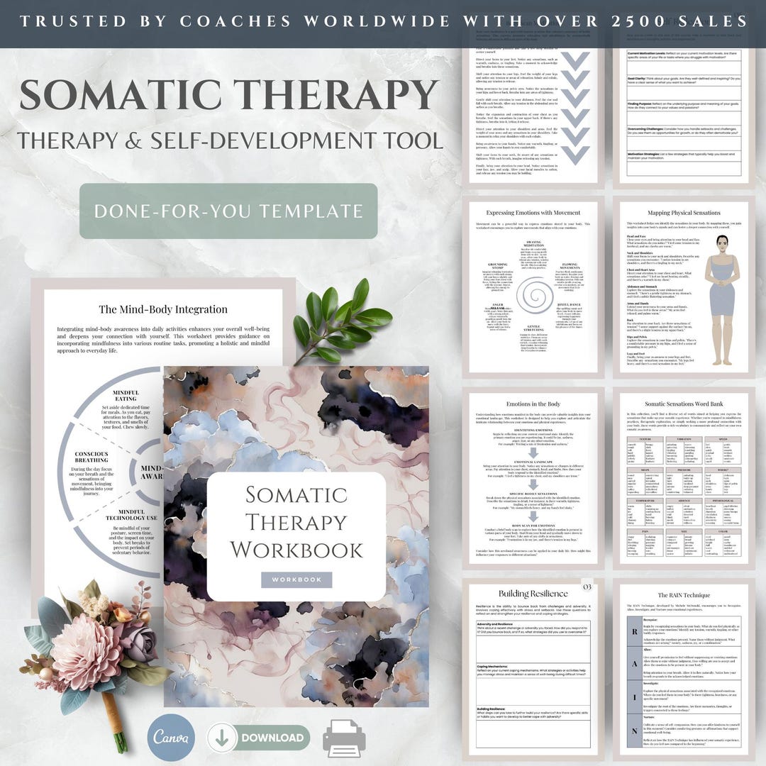 Somatic Exercise Therapy Workbook, Nervous System Regulation Worksheets ...