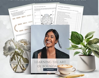 Learning the Art of Boundaries Canva Workbook, Energy Management, Self-Worth and Communication Skills