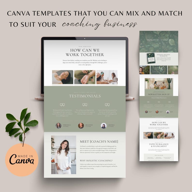 Canva templates for holistic coaches, wellness coaches, and wellness brands. For holistic health and wellness, coaching templates, coach Canva templates, therapy worksheets, and inner bloom. Designed for you and your coaching business.