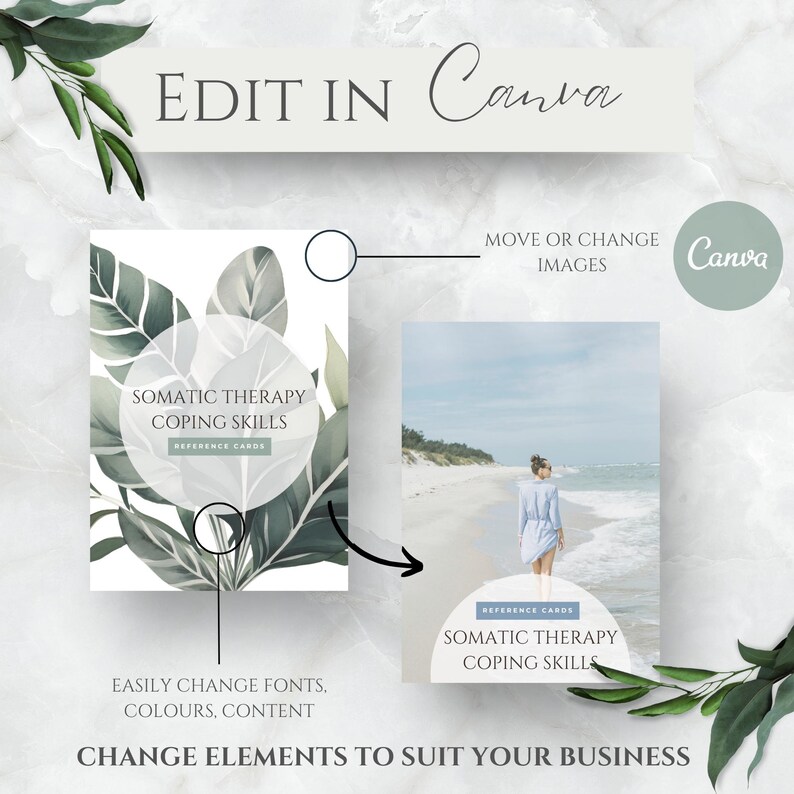 Somatic Therapy Coping Skill Cards, Trauma Healing Coaching Canva ...