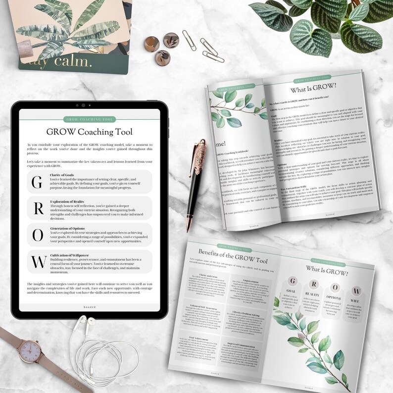 Grow Coaching Worksheet.pdf Grow Model Coaching Worksheets Guide for Work With Clients, Life ...