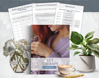 EFT Therapy Workbook Canva Template, Emotional Freedom Technique Worksheets (Digital Download)