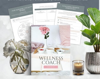 Wellness Coach Canva Starter Kit, Coaching Business Templates (Digital Download)