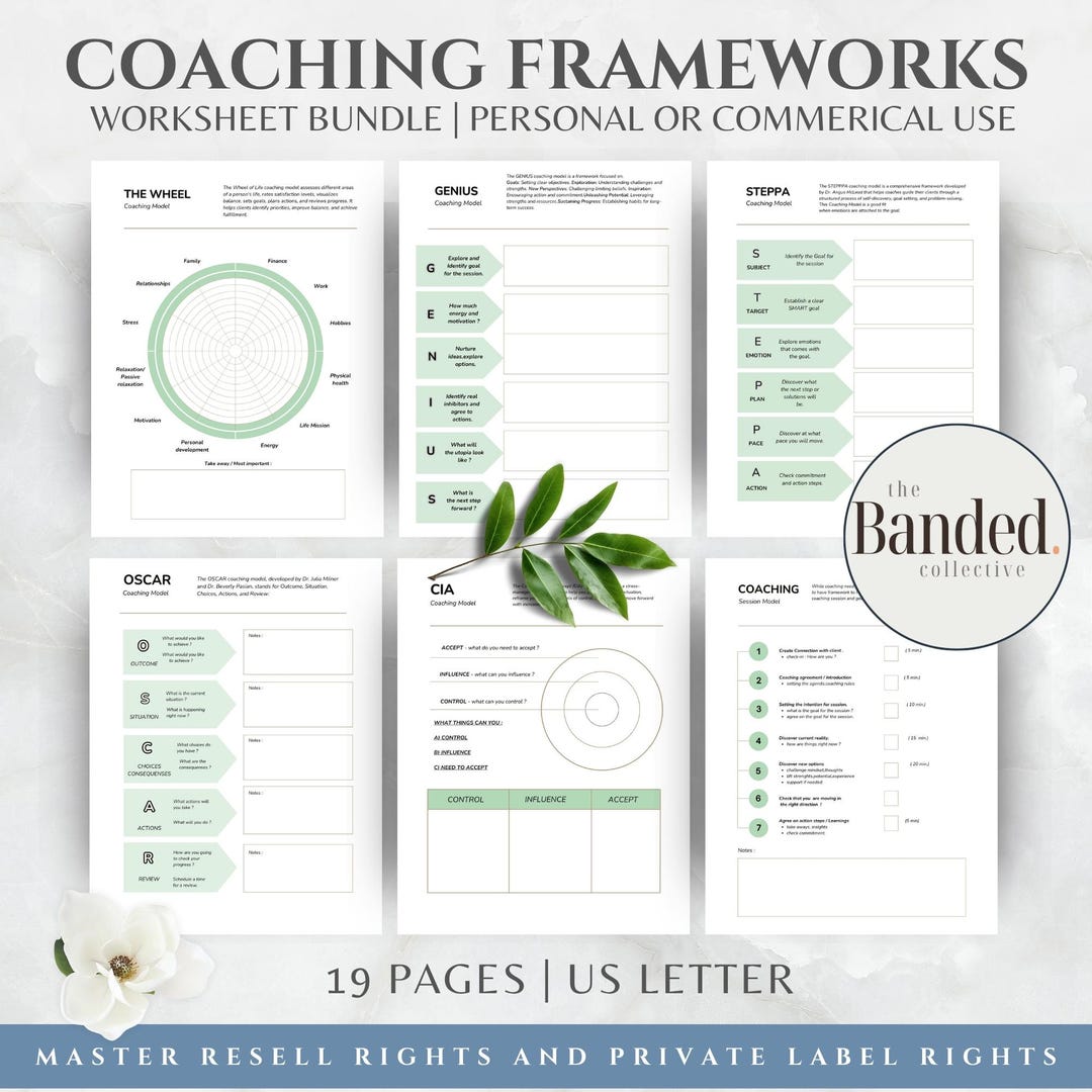 Coaching Tool Templates With Master Resell Rights MRR and PLR ...