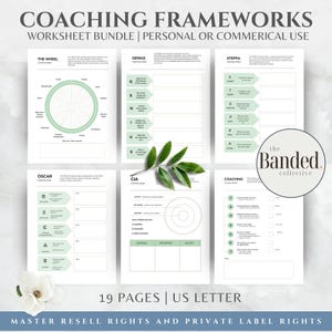 Coaching Tool Templates with Master Resell Rights MRR and PLR, Worksheet and Brandable Toolkit, Coach Business Resource
