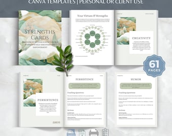 Character Strengths Coaching Cards, Positive Psychology Tool (Digital Download)