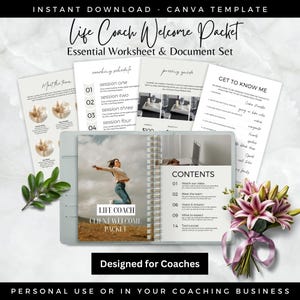Life Coach Welcome Packet, Coaching Client Intake Form, Price List, Client Onboarding, Coach Agreement Contract, Terms & Conditions, Invoice